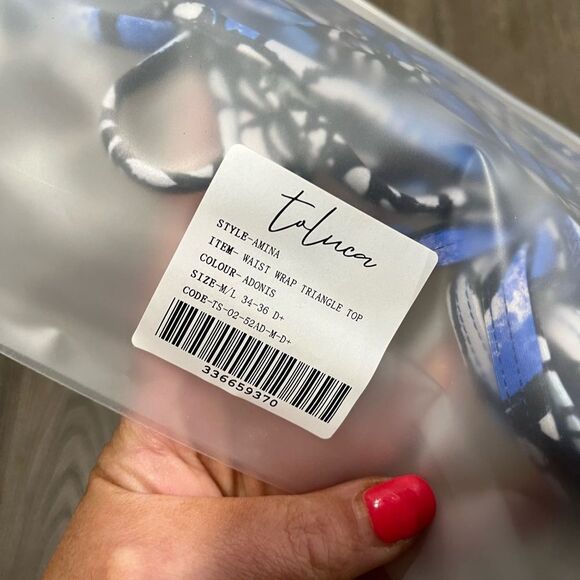 NWT Toluca Amina Bikini Top Waist Wrap Triangle Adonis Size M/L - Picture 3 of 7